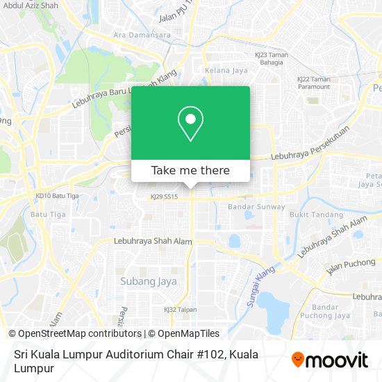 Sri Kuala Lumpur Auditorium Chair #102 map