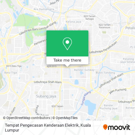 Tempat Pengecasan Kenderaan Elektrik map