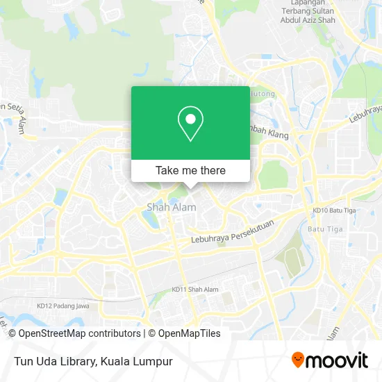 Tun Uda Library map