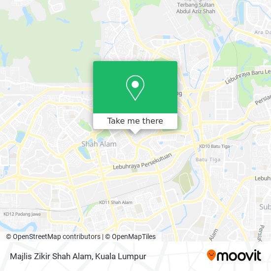 Majlis Zikir Shah Alam map