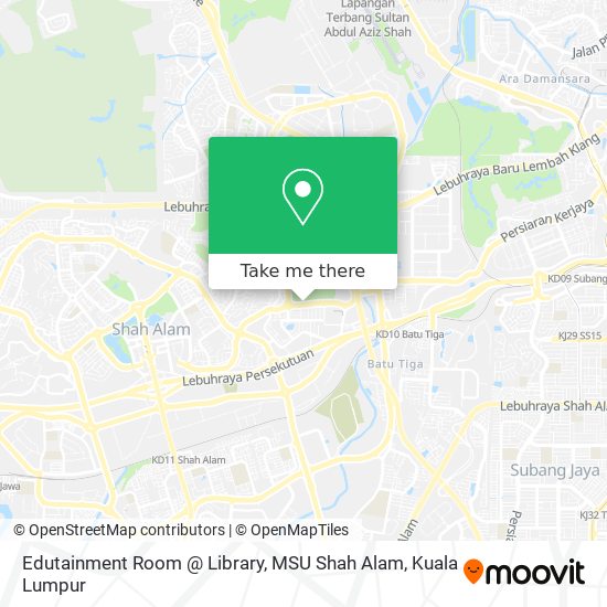 Edutainment Room @ Library, MSU Shah Alam map