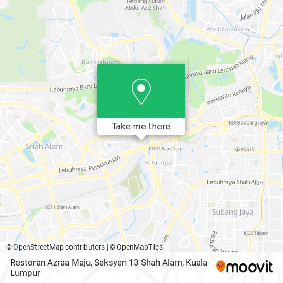 Restoran Azraa Maju, Seksyen 13 Shah Alam map