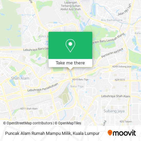 Peta Puncak Alam Rumah Mampu Milik