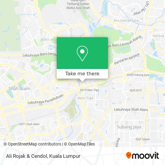 Ali Rojak & Cendol map