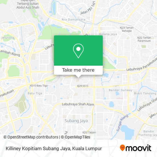 Killiney Kopitiam Subang Jaya map