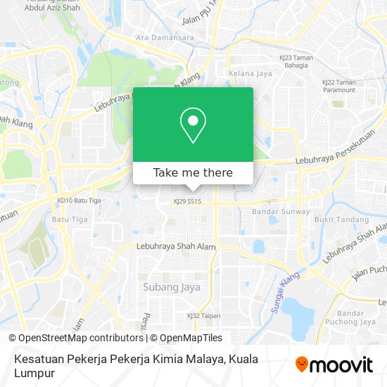 Peta Kesatuan Pekerja Pekerja Kimia Malaya
