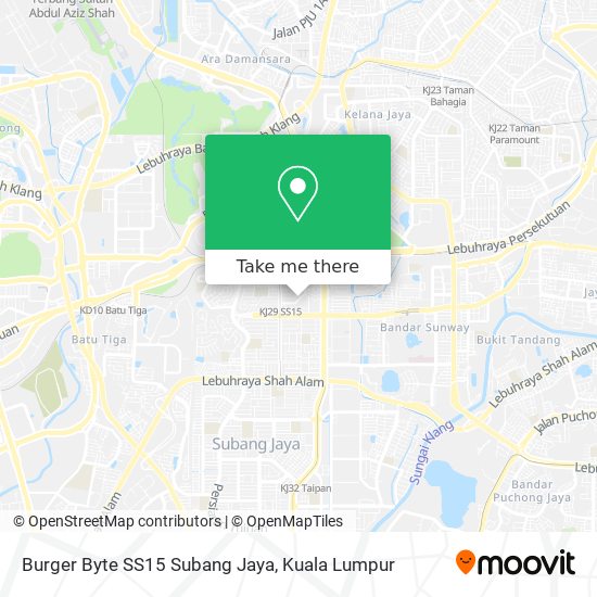 Peta Burger Byte SS15 Subang Jaya