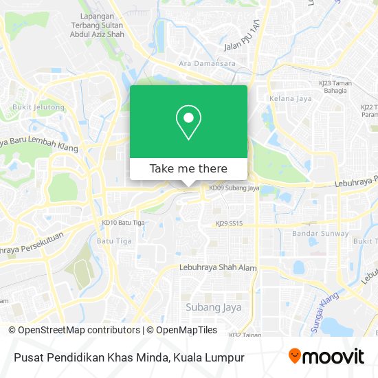 Pusat Pendidikan Khas Minda map