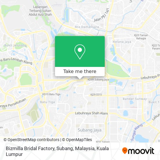 Bizmilla Bridal Factory, Subang, Malaysia map