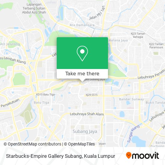 Peta Starbucks-Empire Gallery Subang