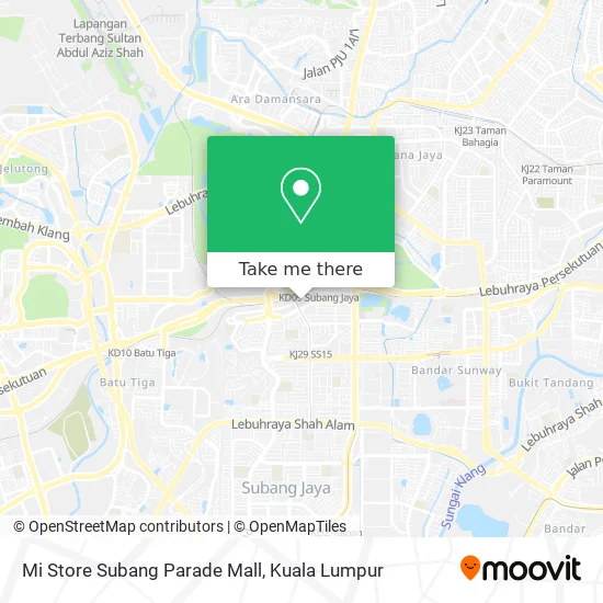 Mi Store Subang Parade Mall map