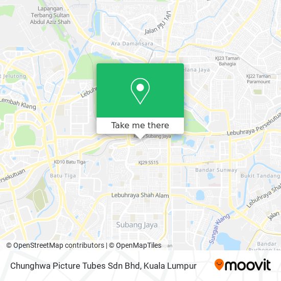 Chunghwa Picture Tubes Sdn Bhd map