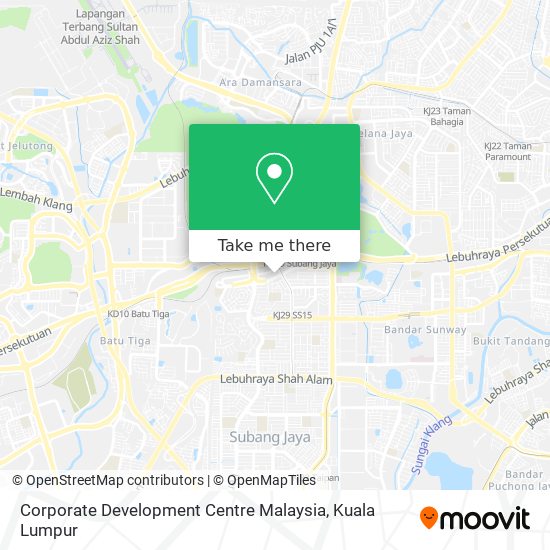 Peta Corporate Development Centre Malaysia