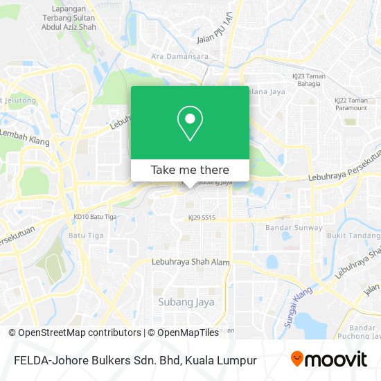 Peta FELDA-Johore Bulkers Sdn. Bhd