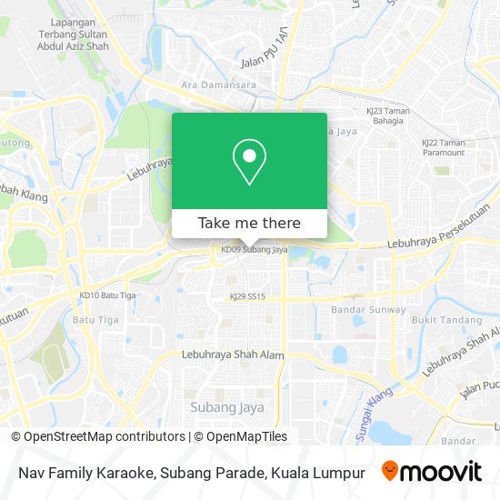 Nav Family Karaoke, Subang Parade map