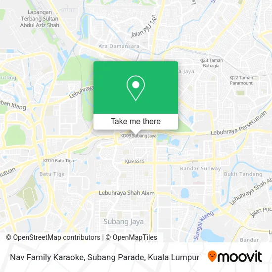 Nav Family Karaoke, Subang Parade map