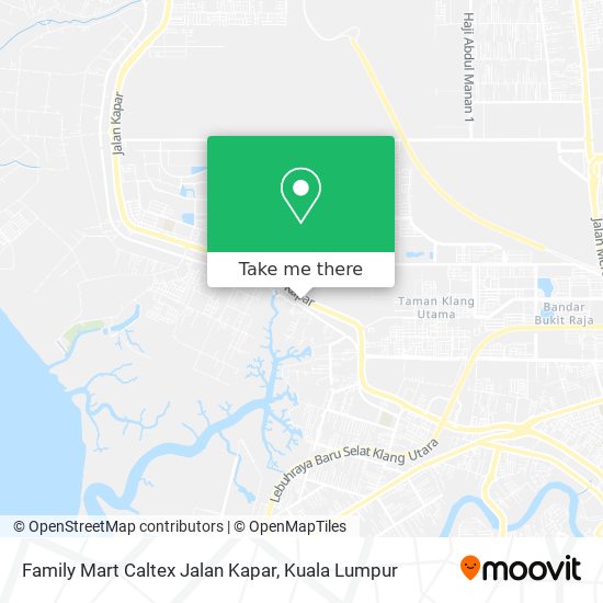 Peta Family Mart Caltex Jalan Kapar