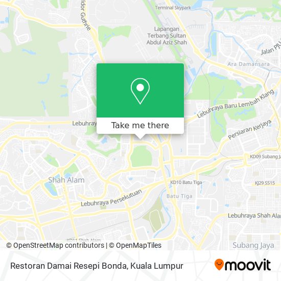 Peta Restoran Damai Resepi Bonda