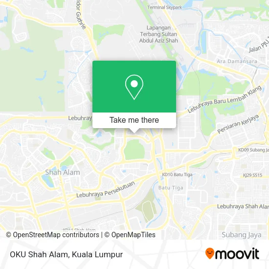 OKU Shah Alam map