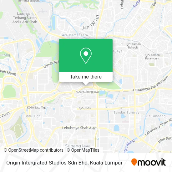Origin Intergrated Studios Sdn Bhd map