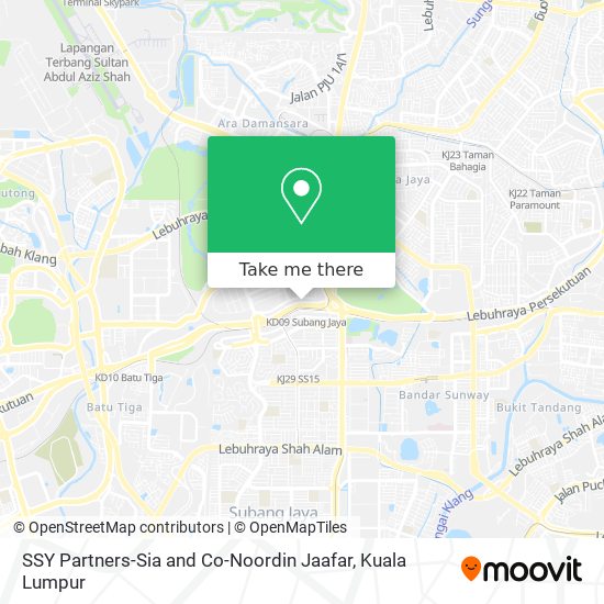 SSY Partners-Sia and Co-Noordin Jaafar map