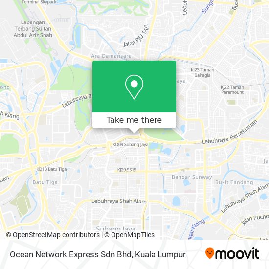 Ocean Network Express Sdn Bhd map