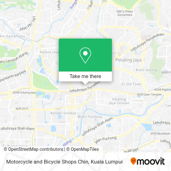 Motorcycle and Bicycle Shops Chin map