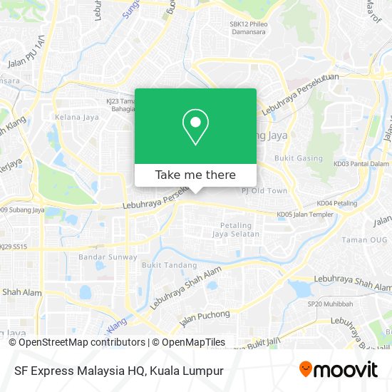 Peta SF Express Malaysia HQ