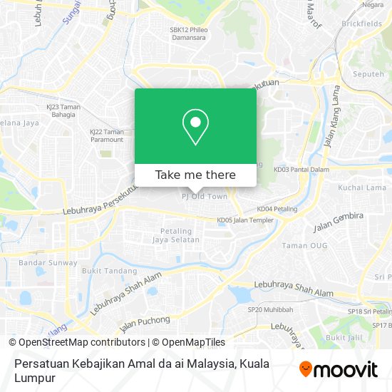 Peta Persatuan Kebajikan Amal da ai Malaysia