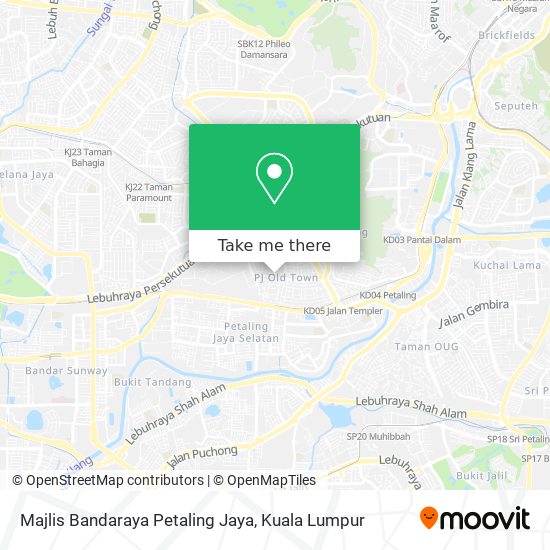 Majlis Bandaraya Petaling Jaya map