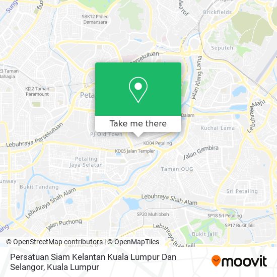 Peta Persatuan Siam Kelantan Kuala Lumpur Dan Selangor
