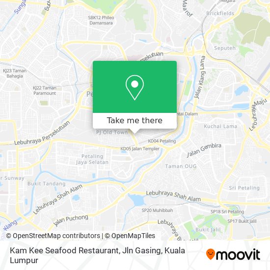 Peta Kam Kee Seafood Restaurant, Jln Gasing