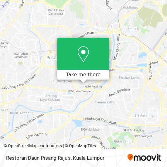 Restoran Daun Pisang Raju's map