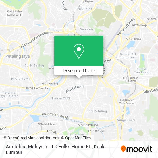 Amitabha Malaysia OLD Folks Home KL map
