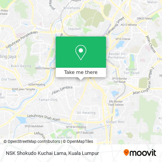 NSK Shokudo Kuchai Lama map