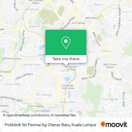 Poliklinik Sri Permai Kg Cheras Baru map