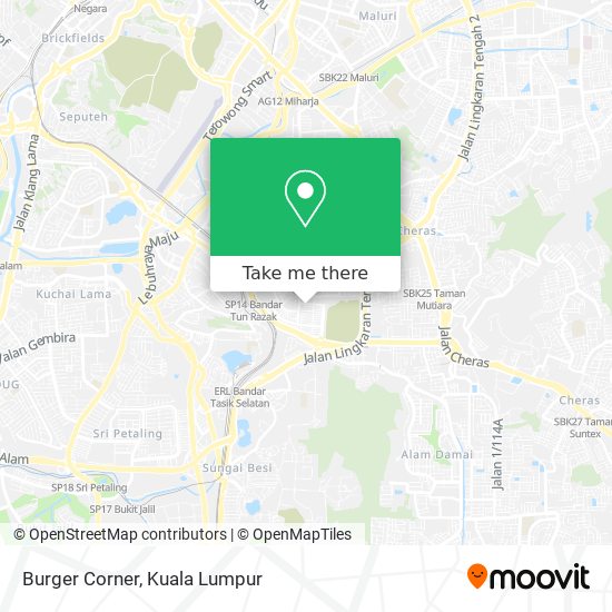 Burger Corner map