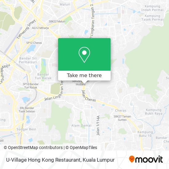 U-Village Hong Kong Restaurant map