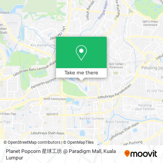 Planet Popcorn 星球工坊 @ Paradigm Mall map