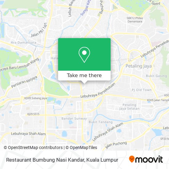Peta Restaurant Bumbung Nasi Kandar