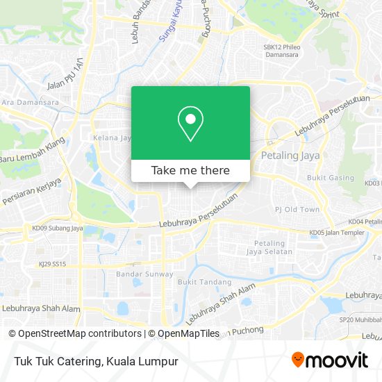 Tuk Tuk Catering map