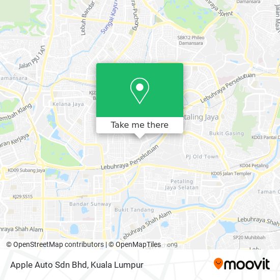 Apple Auto Sdn Bhd map