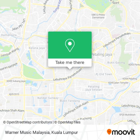Warner Music Malaysia map