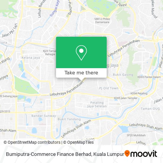 Bumiputra-Commerce Finance Berhad map
