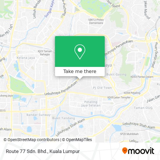 Route 77 Sdn. Bhd. map