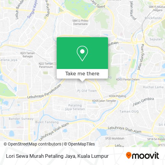 Peta Lori Sewa Murah Petaling Jaya
