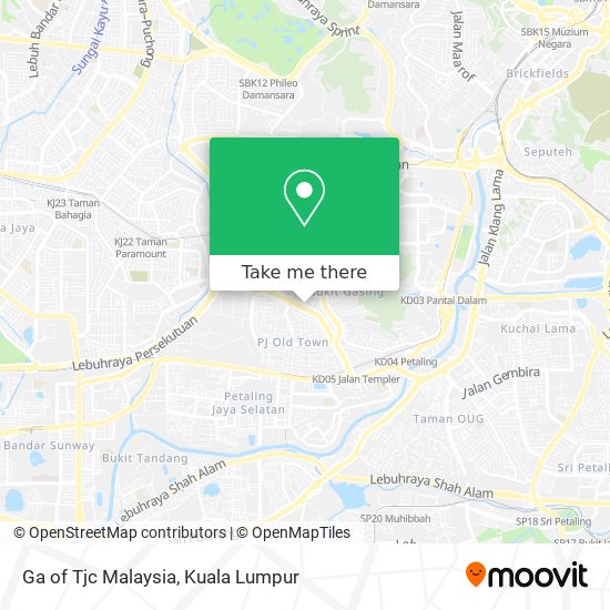 Ga of Tjc Malaysia map