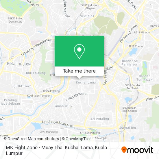 Peta MK Fight Zone - Muay Thai Kuchai Lama