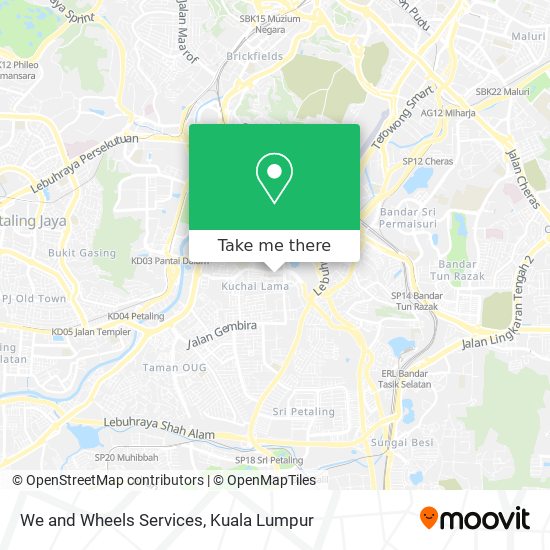 We and Wheels Services map