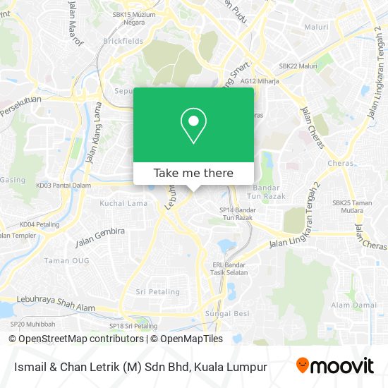 Ismail & Chan Letrik (M) Sdn Bhd map